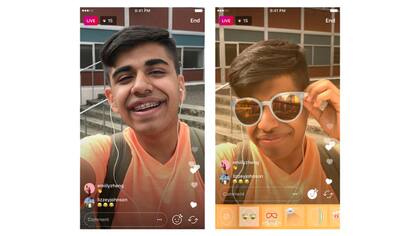 Los filtros de rostros ahora se podrán usar en las transmisiones en vivo de Instagram