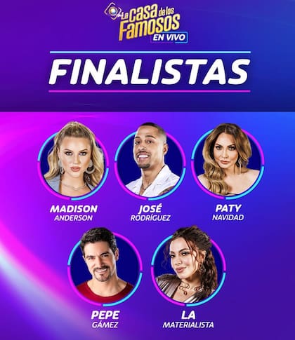 Los finalistas de La casa de los famosos