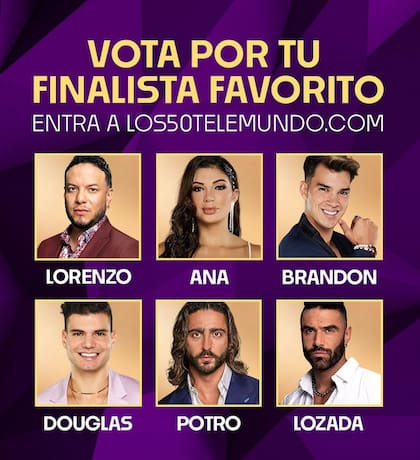 Los finalistas de Los 50 de Telemundo