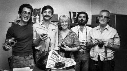 Los fotógrafos del diario italiano L'Ora, famoso por sus investigaciones sobre la mafia