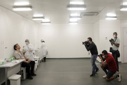 Los fotógrafos, testeados en el hospital de campaña que está junto al Maracaná