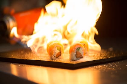 Los fuegos presentes en Festín de Sabores, el festival de Comodoro Rivadavia.