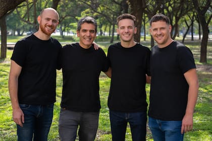 Los fundadores de la empresa: Daniel Real (CTO), Santiago Palma (CSO), Enzo Moriconi (CEO) y Juan Pablo Real (COO)