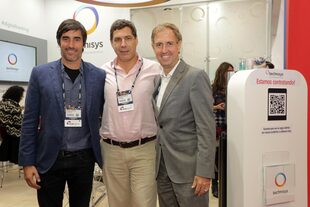 Los fundadores de Technisys Miguel Santos, Adrián Iglesias y Germán Pugliese Bassi.