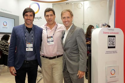 Los fundadores de Technisys Miguel Santos, Adrian Iglesias y German Pugliese Bassi.