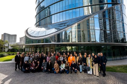 Los galeristas que participan de Nodo, en el lanzamiento del programa en Torre Macro