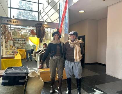 Los ganaderos Margarita Marín y Guillermo Brennan llegaron temprano para tener tiempo para recorrer