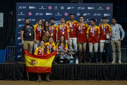 Los ganadores de la selección española, que obtuvo el primer puesto