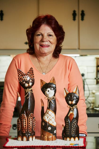 Los gatos de madera, otros de los objetos que recuerdan la presencia de Sandro en la casa