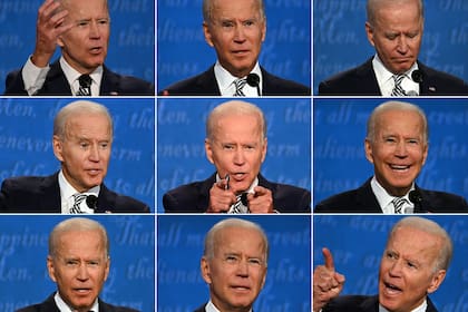 Los gestos de Joe Biden durante el debate
