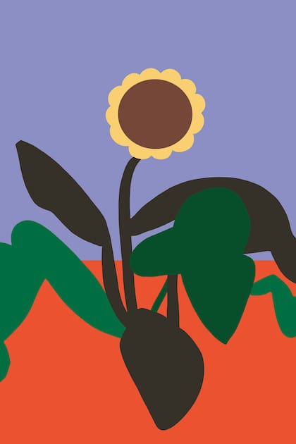 Los girasoles evocan a la vista que la artista disfrutaba cuando vivía en Alemania