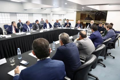 Los gobernadores, durante una reunión en el CFI