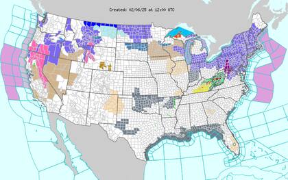 Los Grandes Lagos, el este y noreste de Estados Unidos estarán cubiertos por un manto blanco