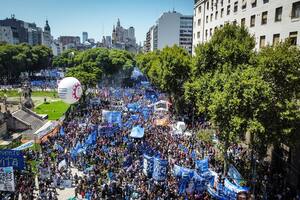 Los gremios y movimientos sociales oficialistas se movilizaron en apoyo a Alberto Fernández