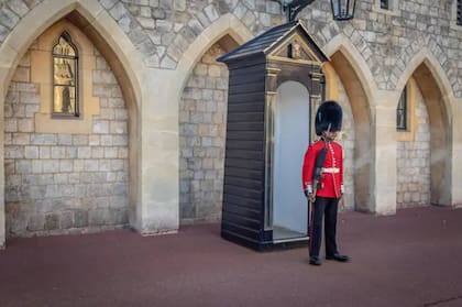 Los guardias permanecen dos horas de pie inmóviles y descansan otras cuatro