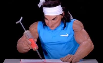 Los Guiñoles franceses ironizando sobre los triunfos y los múscukos de Nadal. Una ofensa pública imperdonable