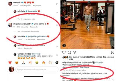 Los guiños virtuales de Lali Espósito y Miguel Ángel Silvestre en Instagram