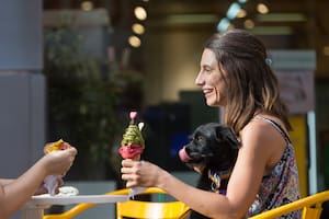 Los helados artesanales de Dante Soppelsa, en Mendoza, llevan una decoración especial, con bombones, frutas frescas y brownies.