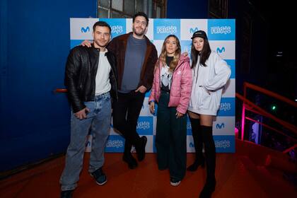 Los hermanos Barón junto a Sofia "Jujuy" Giménez y a Fer Dente.