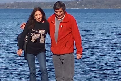 Los hermanos Luis e Inés Pérez Ramírez, durante su última estadía en Chile