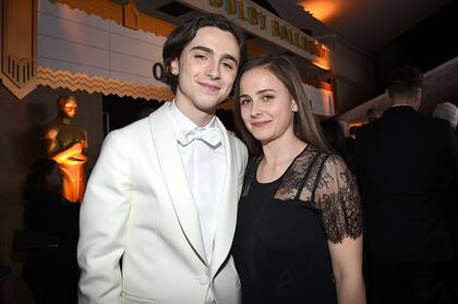Los hermanos Timothée y Pauline Chalamet