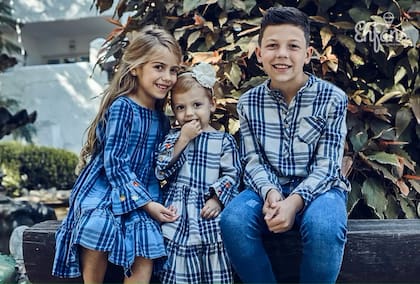Los hijos de Martín Demichelis y Evangelina Anderson en la campaña de Enfans, la marca para niños de Antonela Roccuzzo