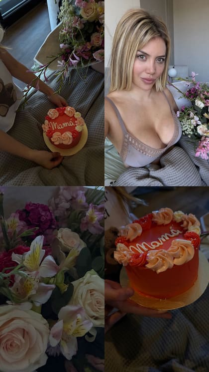 Los hijos de Wanda le regalaron un tierno desayuno por el Día de la Madre y ella rápidamente lo lució en las rede sociales