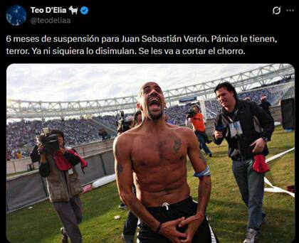 Los hinchas bancaron a Verón por plantarse a la AFA