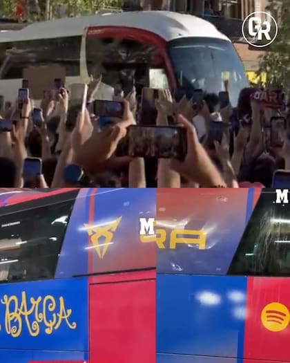 Los hinchas de Barcelona se confundieron de micro y le arrojaron piedras al ómnibus donde viajaban sus jugadores.