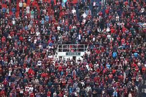 Los hinchas de San Lorenzo insultaron a Tinelli y a Lammens en el Nuevo Gasómetro