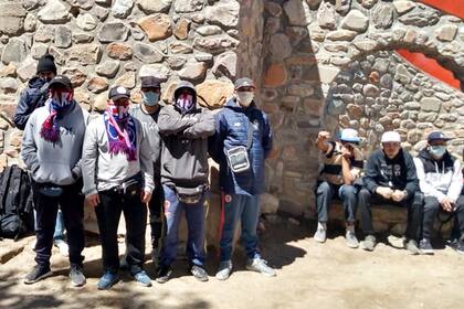 Los hinchas del DIM, durante su estancia en La Quiaca