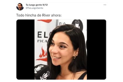 Los hinchas enloquecieron con la tremenda exhibición del atacante y hubo quienes recordaron a Luciana Milessi, la joven usuaria de TikTok que se había viralizado luego de prometerle un encuentro “hot” al jugador de River a cambio de ganar el Superclásico ante Boca y meter un gol