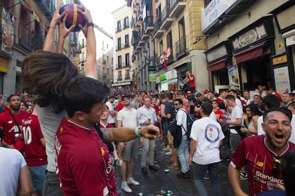 Los hinchas tomaron las calles de Madrid.