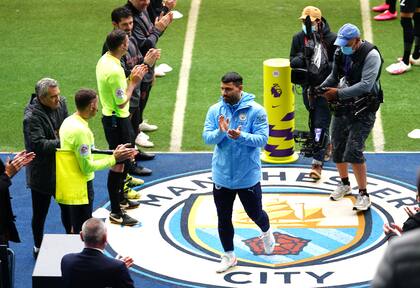 Los homenajes al Kun Agüero en el Etihad Stadium