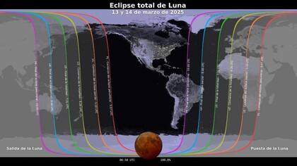 Los horarios del eclipse.