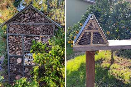 Los hoteles de insectos pueden construirse de diversos tamaños, según la disponibilidad de espacio que tengamos en nuestros jardines.