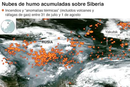 Los incendios han consumido los famosos taiga, o bosques boreales de Siberia