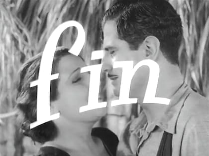 Los inolvidables finales de tantas filmes románticos, aquí Lamarque y Delbene