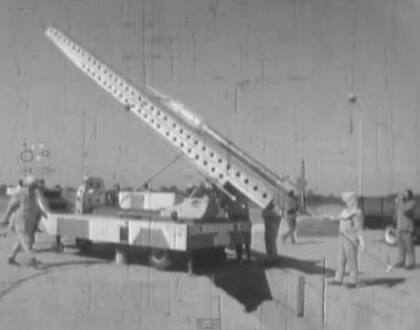 Los instantes previos al lanzamiento del cohete Canopus. Ese año, el 1969, fue muy importante para la industria aeroespacial mundial porque, cinco meses antes, Neil Armstrong llegaba a la luna.