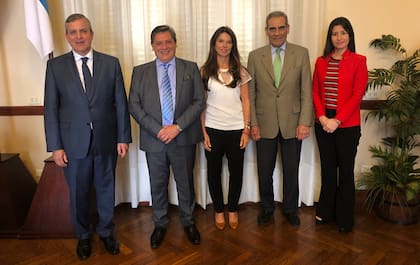 Los integrantes de la Corte Suprema de Tucumán: Daniel Leiva, Daniel Posse, Claudia Sbdar, Antonio Estofán y Eleonora Rodríguez Campos