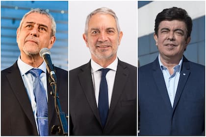 Los intendentes Jorge Ferraresi, Julio Alak y Fernando Espinoza
