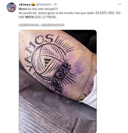 Los internautas no dejaron perder la oportunidad de hablar del tatuaje de Leo, que podría mufar al equipo