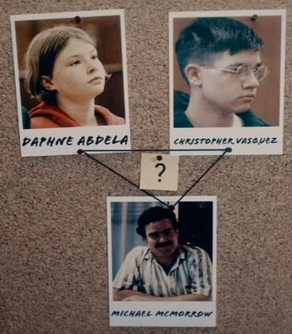 Los investigadores del caso intentaban determinar qué vínculo unía a los jóvenes con la víctima (Foto: Captura Netflix)