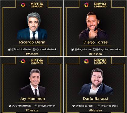 Los invitados del sábado de La noche de Mirtha Legrand (Foto: Instagram/@mirthalegrand)