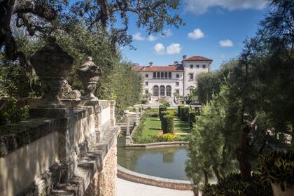 Los jardines de Villa Vizcaya, en Coconut Grove.