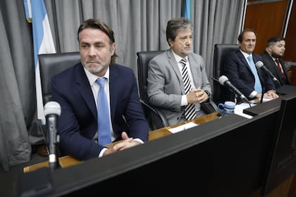 Los jueces Alberto Ortolani, Alberto Gaig y Pablo Rolón