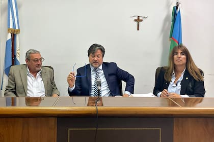 Los jueces Alejandro Lago, Alberto Gaig y María Coelho, integrantes del Tribunal Oral en lo Criminal N°7 de San Isidro