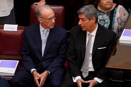 Los jueces Carlos Rosenkrantz y Horacio Rosatti, ministros de la Corte Suprema de Justicia de la Nación, en la apertura de Sesiones Ordinarias 2023
