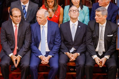 Los jueces de la Corte, el sábado pasado, en el Congreso