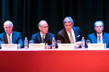 Los jueces de la Corte Suprema: Ricardo Lorenzetti, Carlos Rosenkrantz, Horacio Rosatti y Juan Carlos Maqueda
